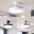雷士照明（NVC）吊扇灯风扇灯一体客厅灯led家用隐形变频吊扇灯餐厅灯 星弧黑42寸三色变频遥控
