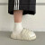 阿迪达斯 （adidas）三叶草 Adilette 男女3D打印厚底舒适沙滩运动拖鞋 HQ4672 纯白  36.5