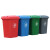 鸣固 户外垃圾桶 物业小区公用室外环保分类塑料带盖医疗环卫户外垃圾桶 50L标准款无轮 灰色 ZJ1009