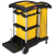 Rubbermai FG9T7300 大容量带储物桶可移动清洁推车酒店保洁 行政垃圾袋三分隔架FG9T89010