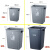 带轮脚踏大号垃圾桶带盖无盖弹盖户外厨房厕所商用物业环卫果皮箱 仅垃圾袋(50个)60L桶用