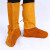 牛皮护脚套防焊渣焊工鞋套焊接隔热电焊护腿防护用品 大系带*黄色