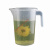 塑料烧杯 塑料量杯带盖刻度烧杯奶茶店专用工具厨房透明毫升杯子 250ML(300ML) 全柄无盖