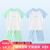 小马宝莉儿童牛奶丝套装2024夏季空调服中大童抗菌薄款短袖家居服2件套 绿色+浅蓝色 140