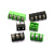 定制F7.64位 接线端子C端子接插件 7.6mm可拼接 绿黑色 绿色4P（5个）