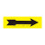 箭头标识正转反转箭头方向标志贴管路管道左流向标签 黄底(黑色直箭头) 4x1.5cm
