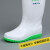 白色雨靴男女中高筒雨鞋厨房食堂防滑套鞋耐磨耐油耐酸碱水鞋 白色绿底短筒 43
