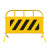 德威狮 镀锌铁马隔离栏施工道路交通防护栏  黄黑挡板款1.2m高1.3m宽 单位：个