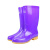 回力 雨鞋813女士款防滑牛筋底彩色水鞋 813-中筒紫色 36码 