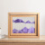 慕美雅奥地利流沙画 艺术摆件家居创意礼物相框客厅 玻璃工艺品流沙画 榉木带旋转紫色