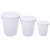 金诗洛 KSL145 塑料大桶 环卫物业垃圾桶 酒店厨房垃圾桶 收纳圆桶 白色50升 40*40cm(无盖）