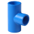 联塑pvc变径三通给水管自来水管材蓝色配件90度异径三通20变25 50*20