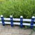 PVC塑钢草坪护栏绿化带栅栏花园围栏庭院篱笆户外路边塑料隔离栏 墨绿色30厘米高