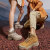 骆驼（CAMEL）工装靴户外登山靴徒步鞋春季厚底增高复古沙漠靴美式马丁靴男 GE12235362  深沙【男款】 38