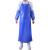 厚创 蓝色加厚防水pvc围裙无袖围裙防水加厚耐弱酸碱食品用围裙 围裙+护袖