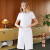 白大褂长袖女医生服护士工作服夏季短袖美容院化学实验室专用 女 短袖 S