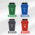 环卫户外中型商用垃圾桶60L小区工业室外分类摇盖箱塑料 灰色20L脚踏垃圾桶