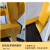 兆安德 可行走人字梯加厚焊接木电工专用工程子不锈钢铝合金同款合梯 备件 黄色1.65米五步梯6.6KG 