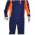中神盾 SWS-CDS-301 长袖工作服套装男 耐磨劳保服套装 深蓝拼橘红M/165