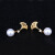 先恩尼珍珠耳环 18K金钻石耳钉 白色珍珠耳坠 南洋白珠 女款生日礼物 纪念日 送老婆 珠珍饰品