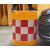 滚塑水马防撞桶圆柱形塑料隔离桶高速路口道路交通注水反光警示墩 船型防撞桶(黄黑反光膜)