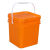 加厚方形密封桶正方形塑料桶5L透明桶带盖手提高端涂料大口径水桶 1L-无提手-方盒x2个