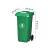 240升脚踏式垃圾桶带盖全新塑胶公园小区街道加厚户外分类垃圾桶 240L中踏款军绿色分类标-带盖