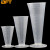 贝傅特 量杯 塑料量杯三角量杯刻度杯刻度量杯透明杯容量杯三角杯 100ml(2个）
