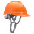 蓝炎 京山诺安 应急用安全帽印字建筑工地工程施工工厂定制加厚透气头帽 V型安全帽透气插扣橙色