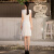 法莎罗儿（FASLOV）法式经典白色连衣裙夏新款无袖通勤时尚职业装高端气质简约女裙子 白色连衣裙 L