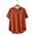 玉橙女式短袖t恤纯棉宽松40岁的衣服加1肥加1大号码女夏装上衣时尚洋 桔红色 XL建议110-135斤