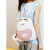 袋鼠小包包少女双肩包2024新款时尚可爱儿童女孩女童女士背包旅行书包 粉色小号