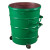 铁垃圾桶户外环卫挂车大铁桶360L铁制垃圾桶市政铁皮垃圾箱 绿色1.5厚带盖