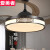 爱美者新中式风扇灯吊扇灯带电扇一体吊灯家用客厅餐厅卧室国风新款 咖色48寸强风-遥控APP