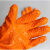 杀鱼手套抓鱼防滑手套耐油耐酸碱塑胶防油全浸塑PVC手套颗粒止滑 桔色