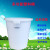 加厚圆桶塑料白桶大号级储水桶塑胶垃圾桶带盖圆桶大水桶 45L桶无盖白色