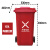 动真格（DONGZHENGE）户外塑料分类垃圾桶240升挂车桶特加厚大号商用小区带盖轮子脚踏 100L新料加厚红色 有害垃圾