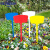 园艺标签花卉植物标签插地标牌防水园艺定制标识牌一体60cm花标签 27cm面 红