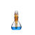显微镜加油瓶25ML香柏油瓶显微镜双层瓶玻璃三角滴瓶50ML100ML 透明色25ML