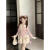 NXRP卫衣女小个子洋气甜美套装粉色娃娃领长袖衬衫上衣女装秋季蛋糕半 粉杏衬衫+杏色蛋糕裙+小熊 S