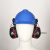 簌禧挂安全帽耳罩隔音降噪防噪音消音工厂工业护耳器插挂式安全帽专用 隔音耳罩+安全帽(红色)