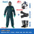 安思尔微护佳4000重型防化服防化学品应急耐强酸碱连体防护隔离服 连体全面罩套装（防酸性气体） XL