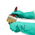 兰浪SR110植绒丁腈防化手套 加厚耐磨耐酸碱化工实验室工业防护手套 L码 5双