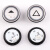 雷殷适用迅达电梯D型按钮5400不锈钢按键方向开关门三针四针配件 数字(单个按钮价格) 红光 盲文款 四针