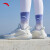 安踏（ANTA）【毒刺】运动鞋女鞋夏季轻便网面透气跑步鞋减震防滑休闲鞋子 -4白/氧气蓝 38.5