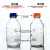 适用实验室蓝盖瓶 透明棕色丝口瓶 大口蓝盖试剂瓶 耐高温 耐酸碱 化 透明100ml