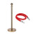 月桐（yuetong）圆球金色礼宾杆隔离护栏含麻绳 YT-D0472 含金色杆+银钩红色麻绳 950×320×51mm 1套