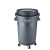 环卫垃圾桶大号加厚带轮子圆形储物桶户外厨房工厂商用带盖 120L斜盖垃圾桶带轮