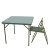 阿力牛 AYJ77 绿色吹塑折叠桌 户外野战餐桌 便携式折叠方桌  87*87*74cm 