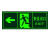 安燚【SDT-012向左14*36cm】安全出口指示牌夜光逃生标志箭头小心台阶地贴荧光标识贴纸警示牌